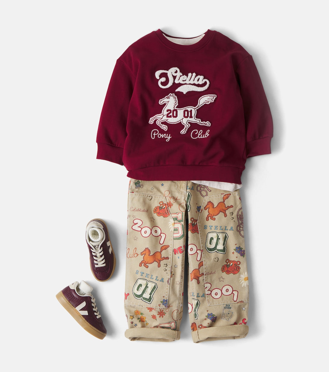 Stella McCartney Kids - Embroidered cotton fleece sweatshirt