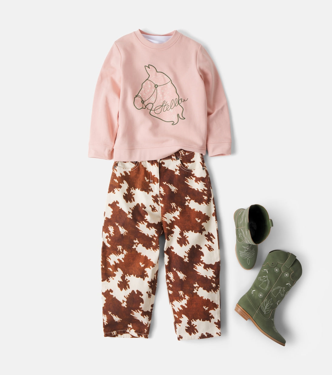 Stella McCartney Kids - Embroidered cotton fleece sweatshirt