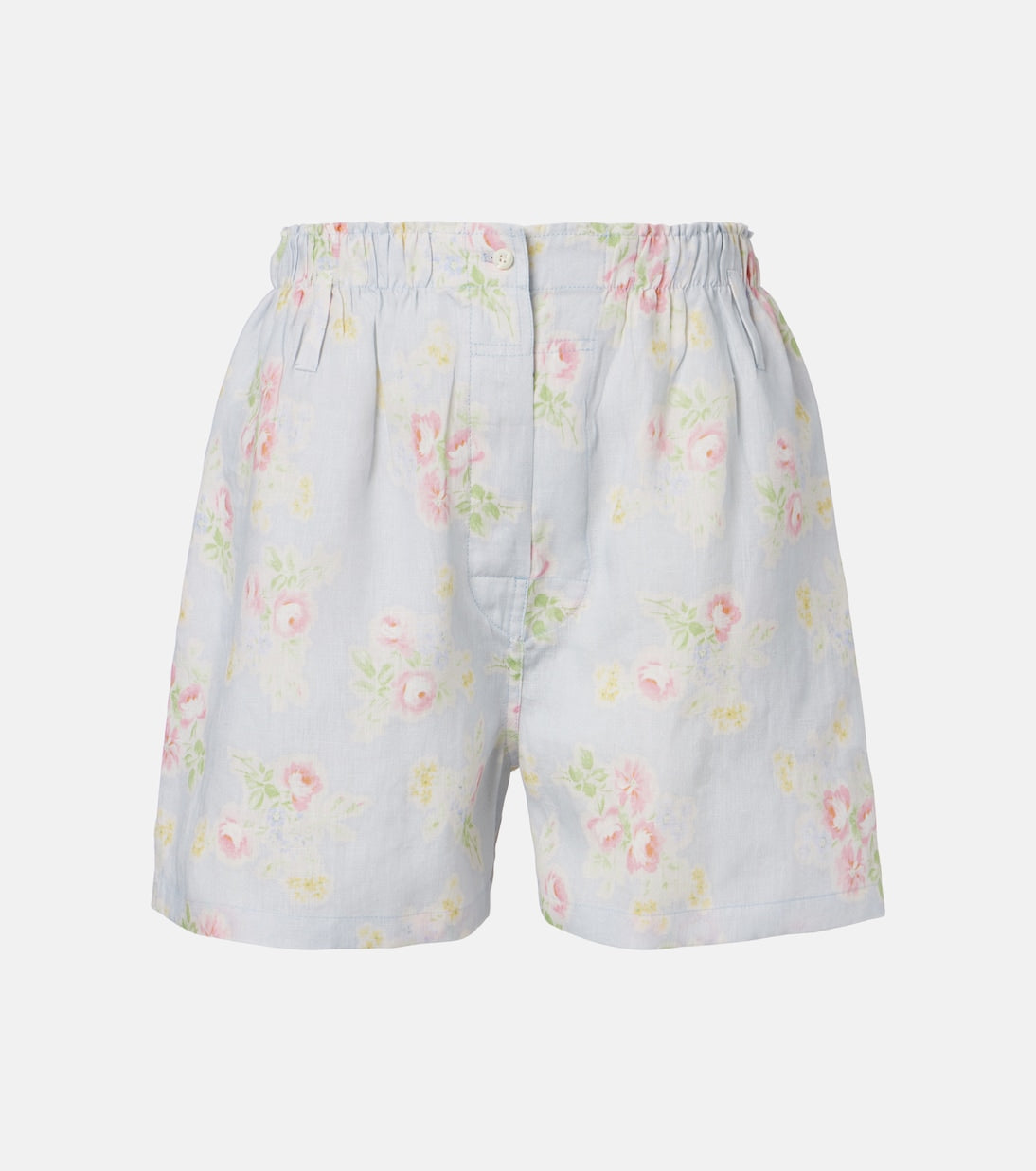 Prada - Floral linen shorts