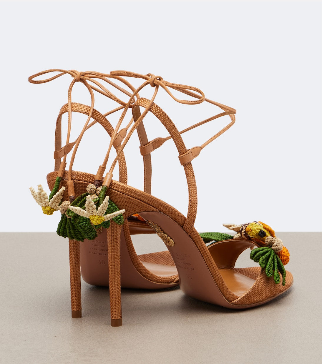 Aquazzura - Birdsong raffia sandals