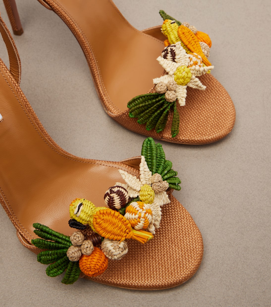 Aquazzura - Birdsong raffia sandals