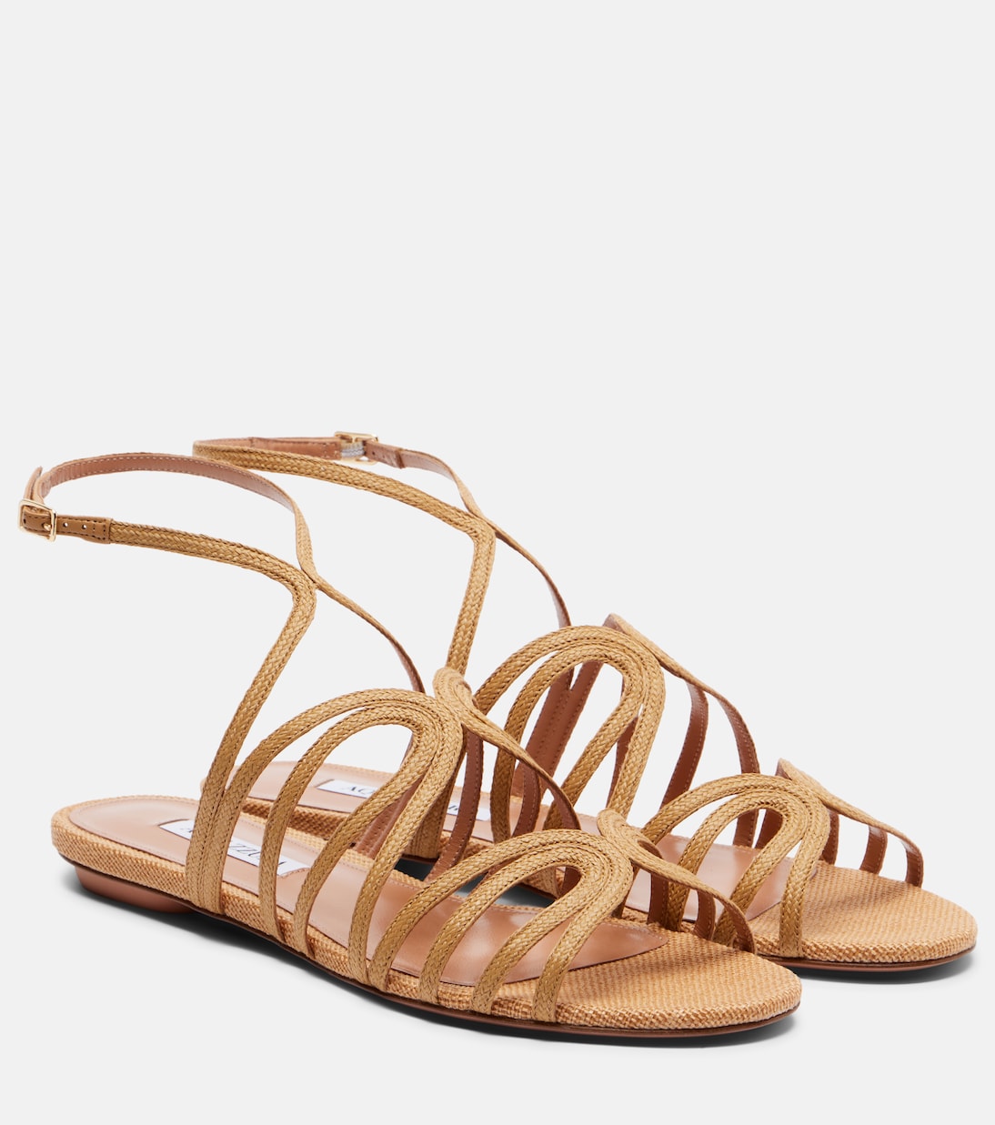 Aquazzura - Serenade raffia sandals
