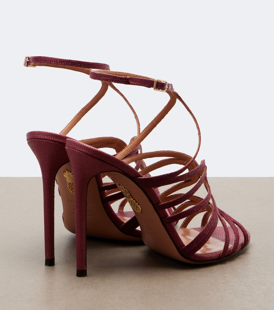 Aquazzura - Serenade raffia sandals