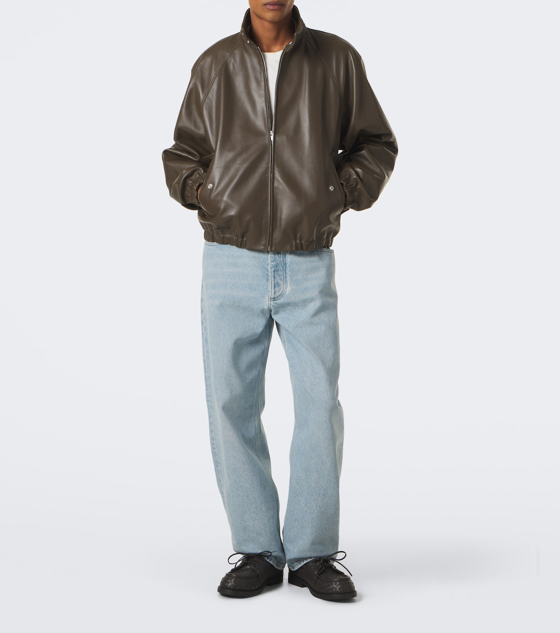 Bottega Veneta - Intrecciato leather blouson jacket