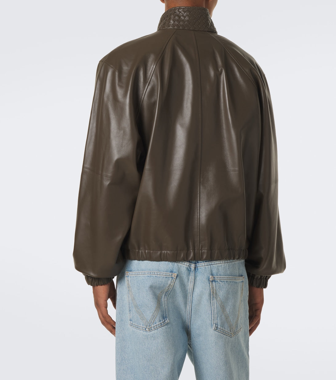 Bottega Veneta - Intrecciato leather blouson jacket