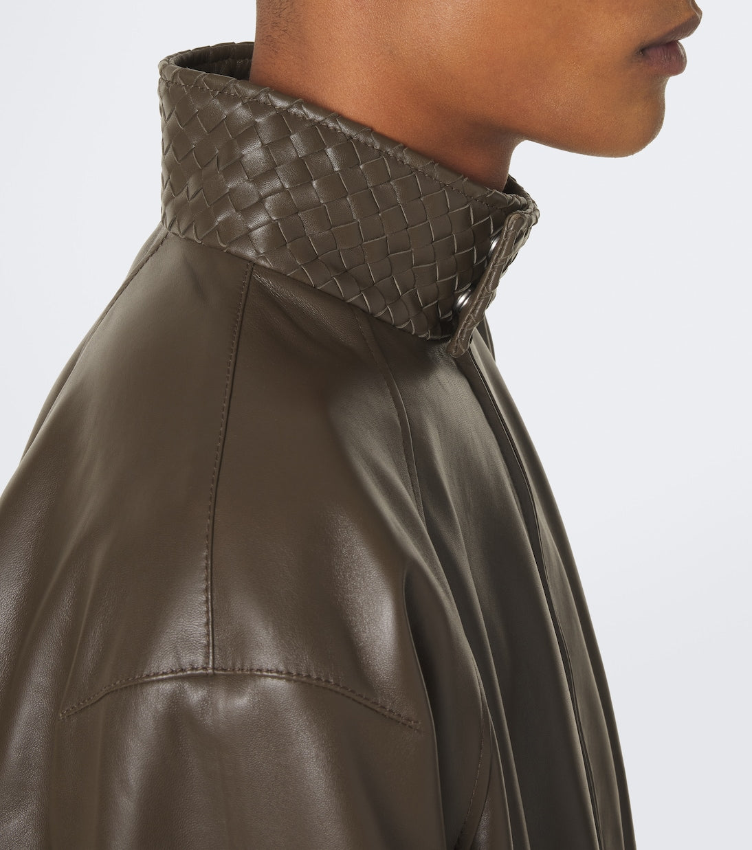 Bottega Veneta - Intrecciato leather blouson jacket