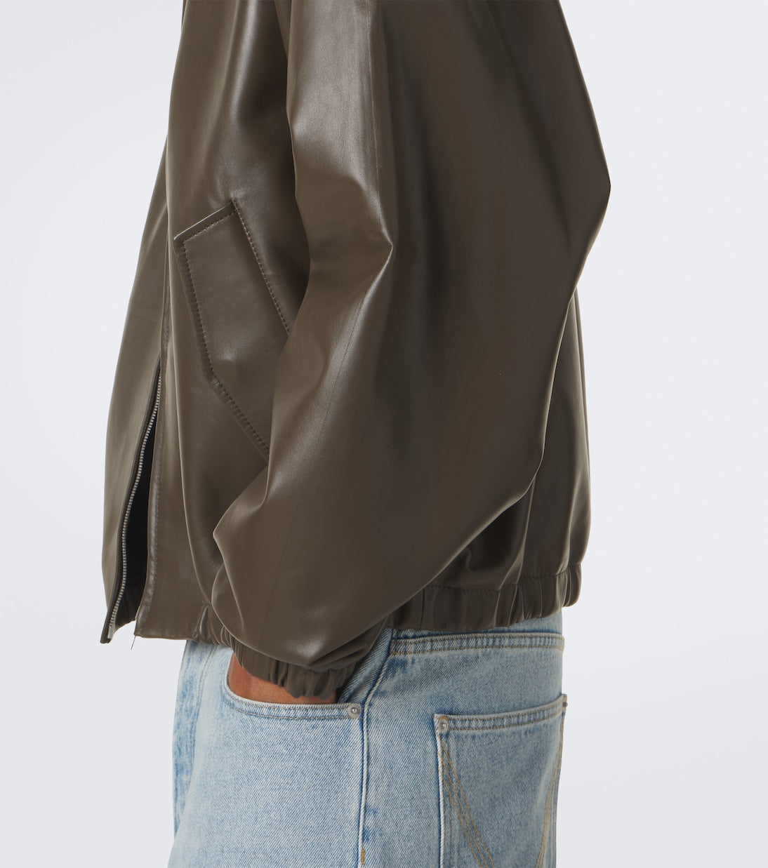 Bottega Veneta - Intrecciato leather blouson jacket