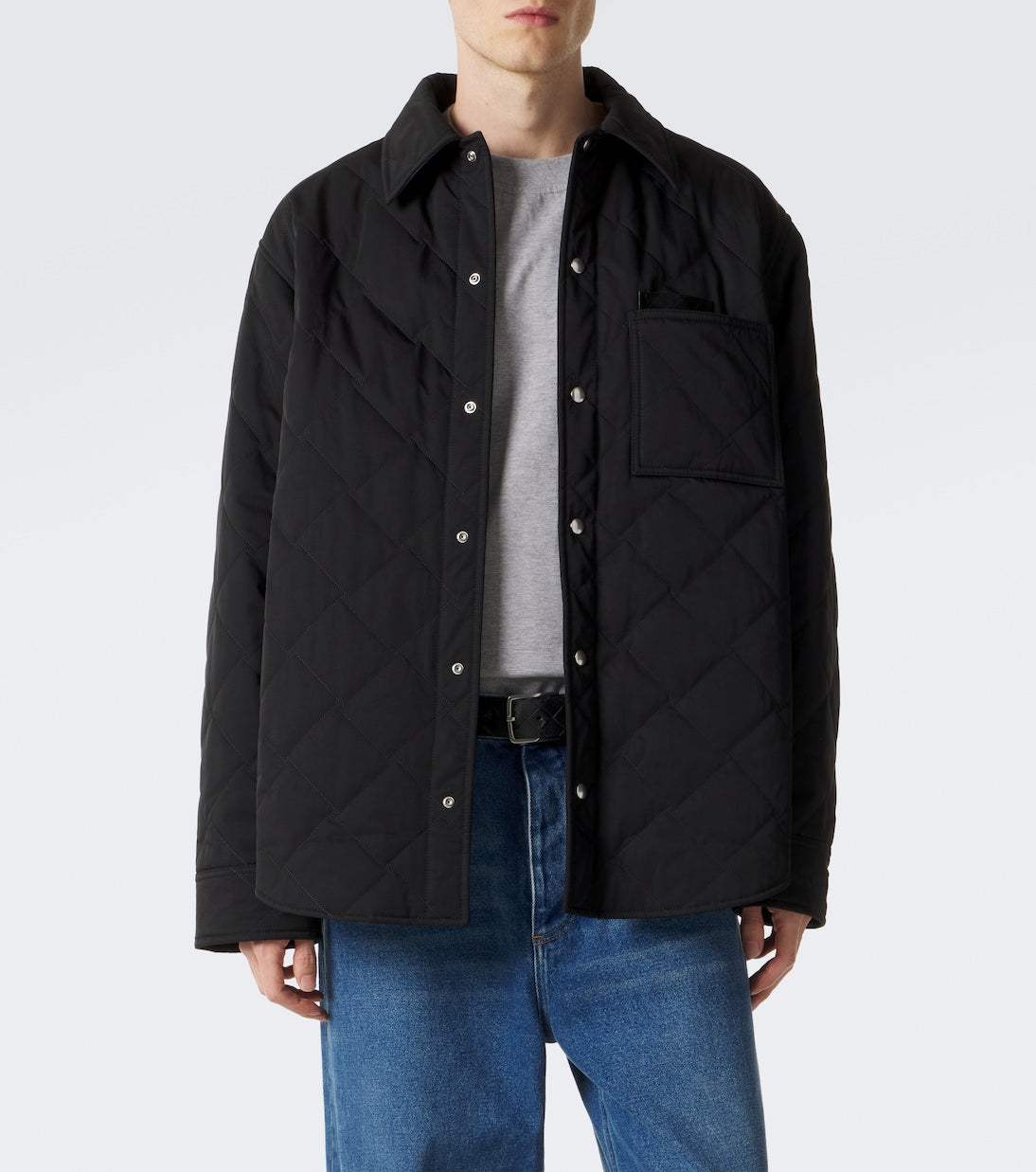Bottega Veneta - Intrecciato quilted cotton-blend overshirt