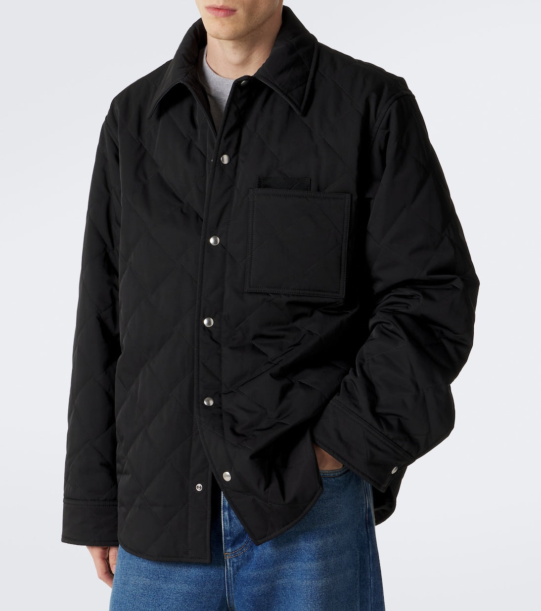 Bottega Veneta - Intrecciato quilted cotton-blend overshirt