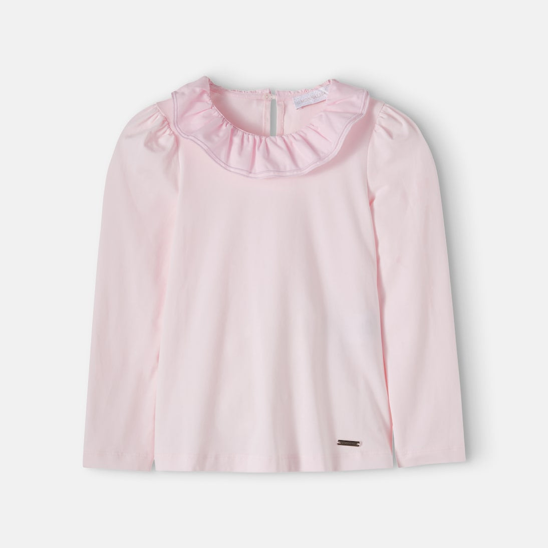 Monnalisa - Ruffled cotton-blend jersey top