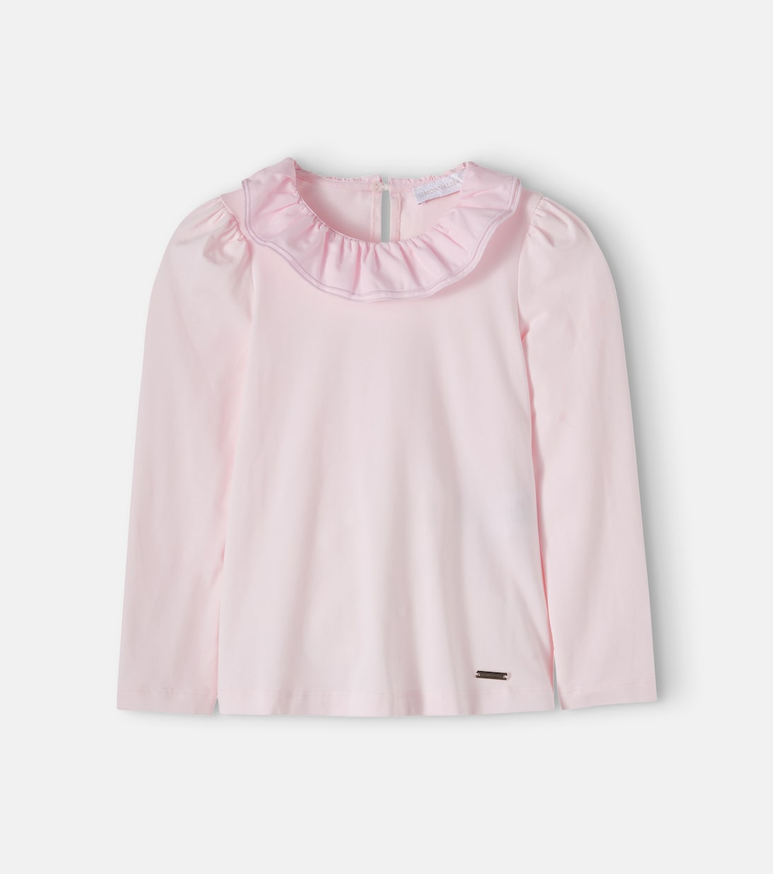 Monnalisa - Ruffled cotton-blend jersey top