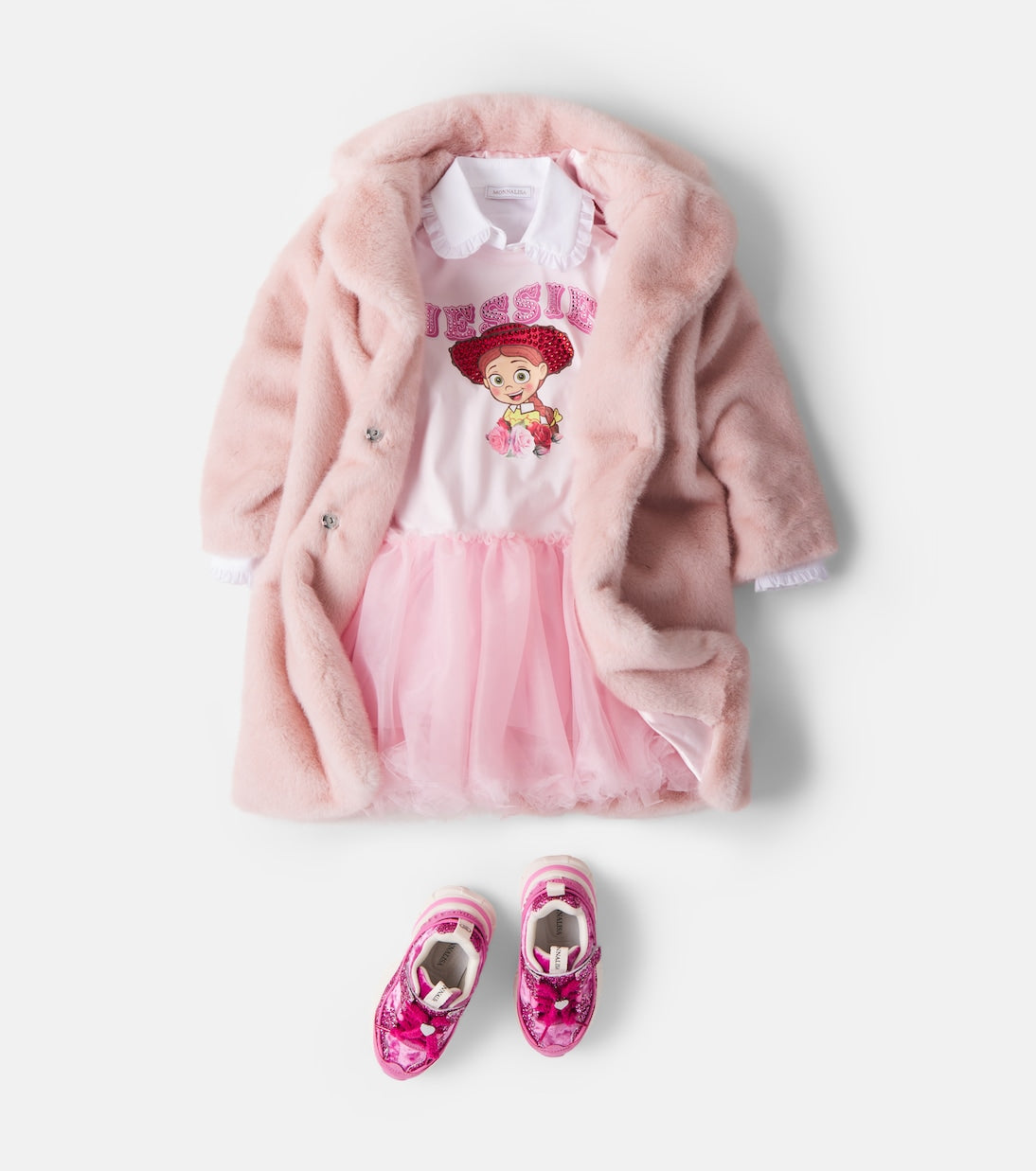 Monnalisa - x Disney® printed cotton-blend dress