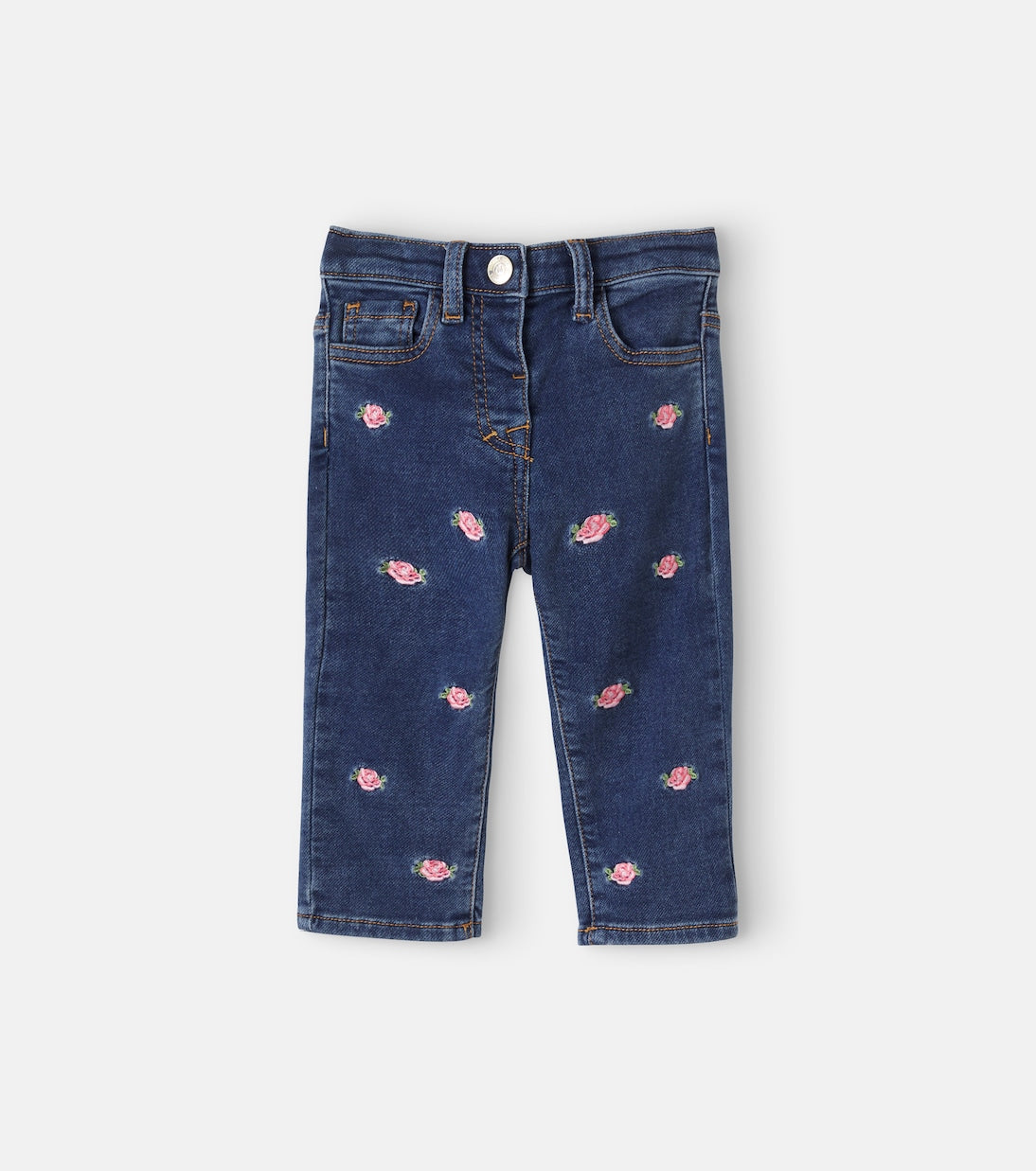 Monnalisa - Floral embroidered jeans