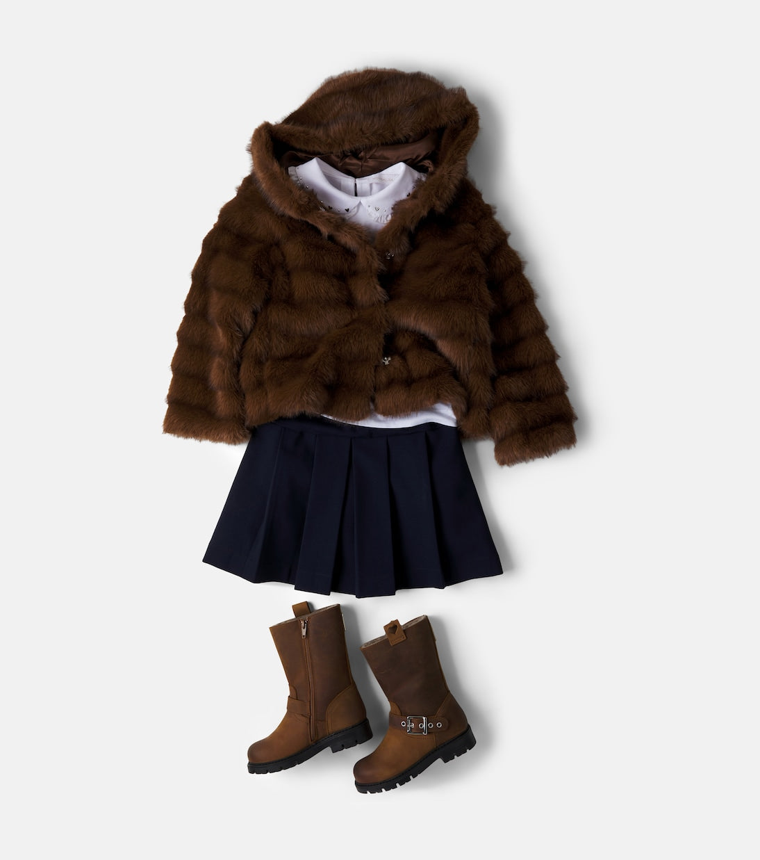 Monnalisa - Shearling-lined leather boots