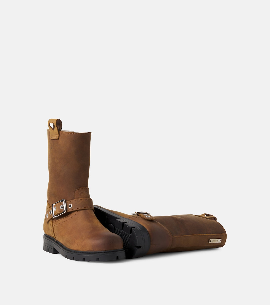 Monnalisa - Shearling-lined leather boots