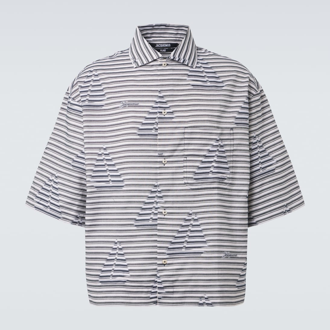 Jacquemus - Plage striped cotton bowling shirt