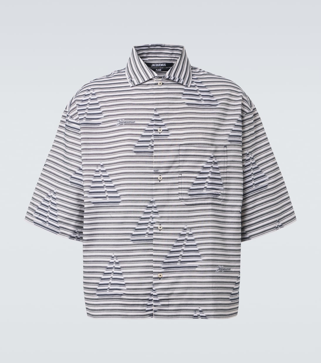 Jacquemus - Plage striped cotton bowling shirt