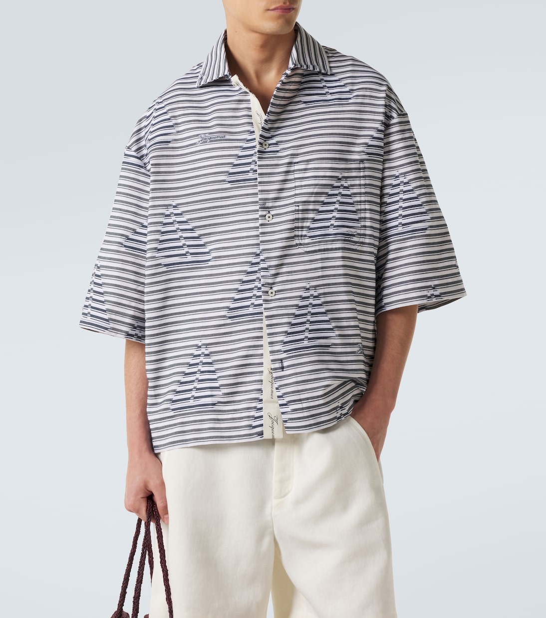 Jacquemus - Plage striped cotton bowling shirt