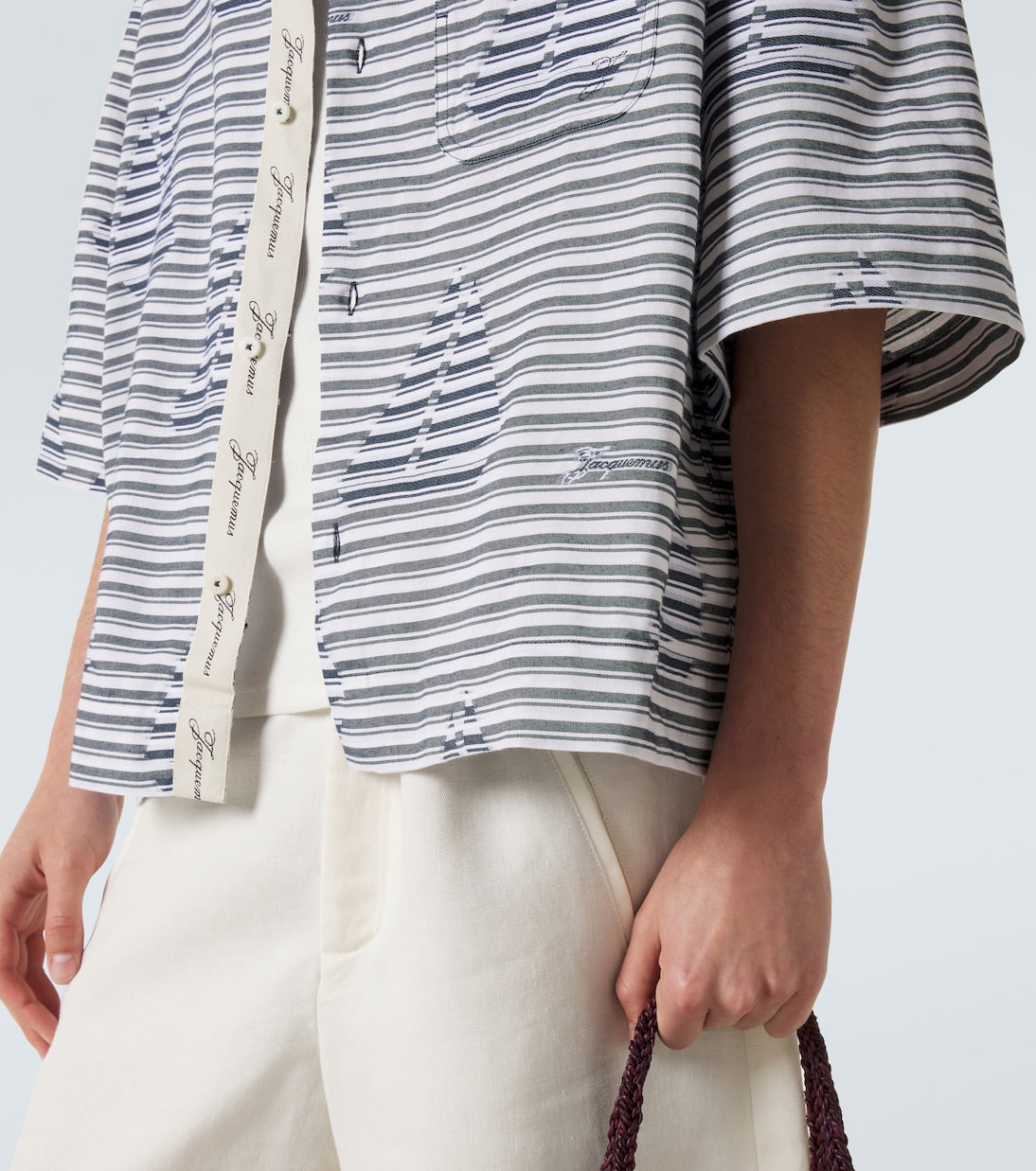 Jacquemus - Plage striped cotton bowling shirt