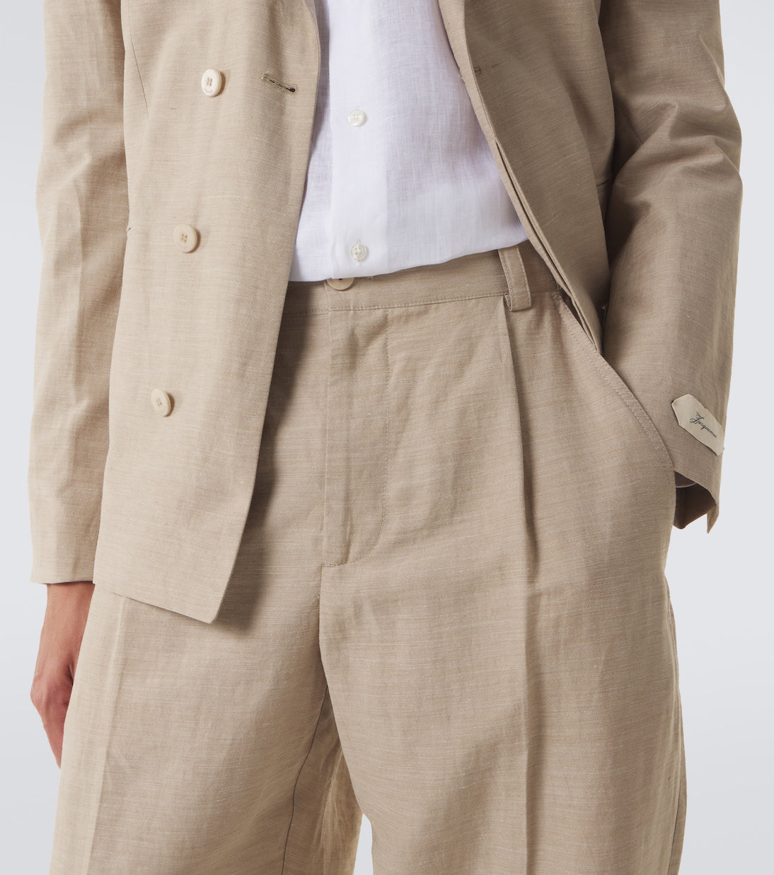 Jacquemus - Croisière pleated linen-blend pants