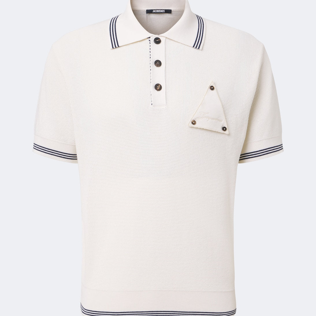 Jacquemus - Voilier waffe-knit silk and cotton polo shirt