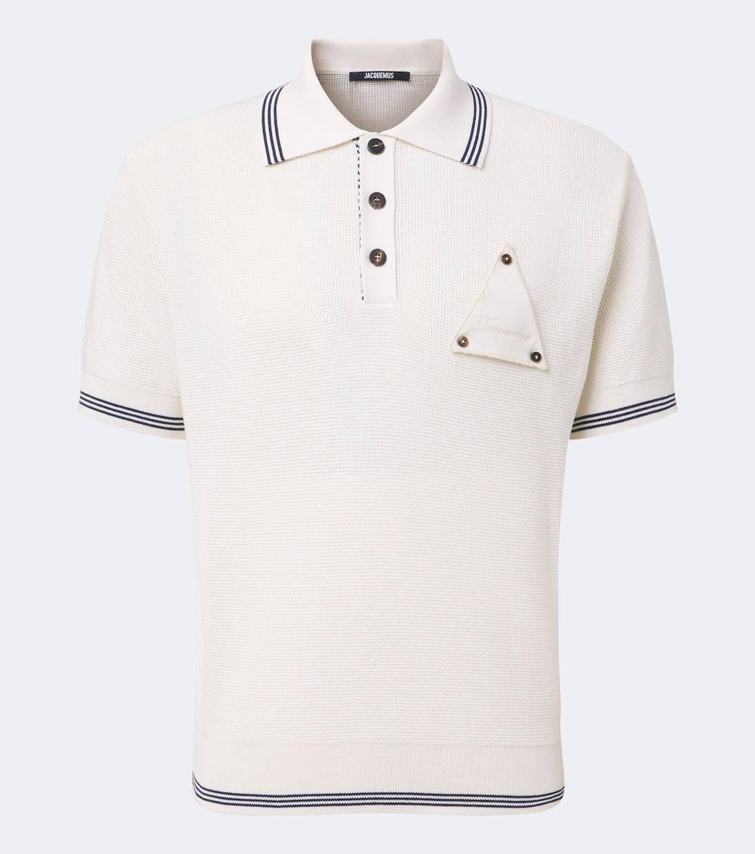 Jacquemus - Voilier waffe-knit silk and cotton polo shirt