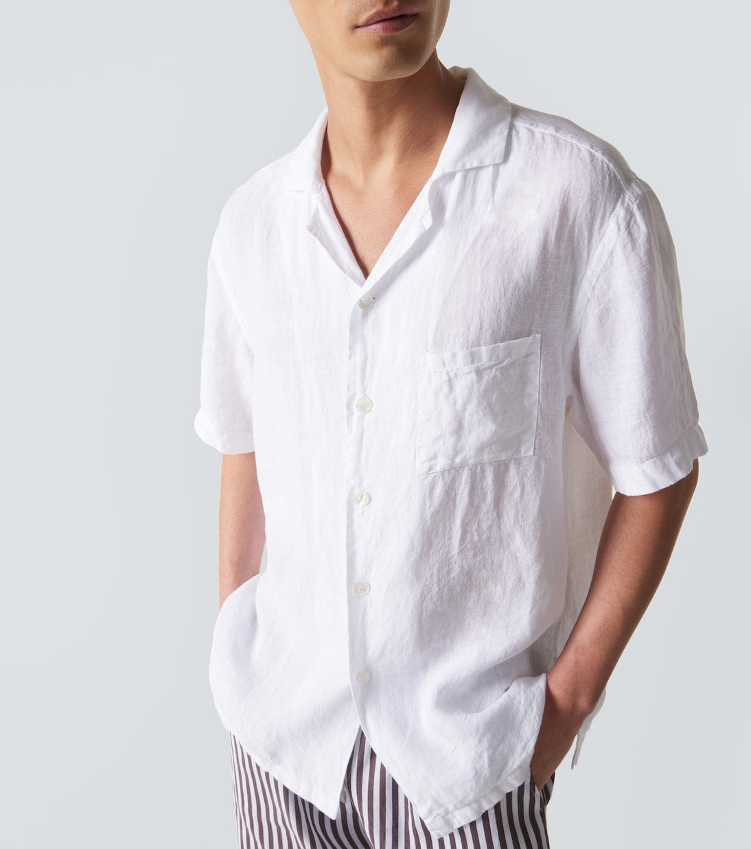 Fedeli - Linen bowling shirt