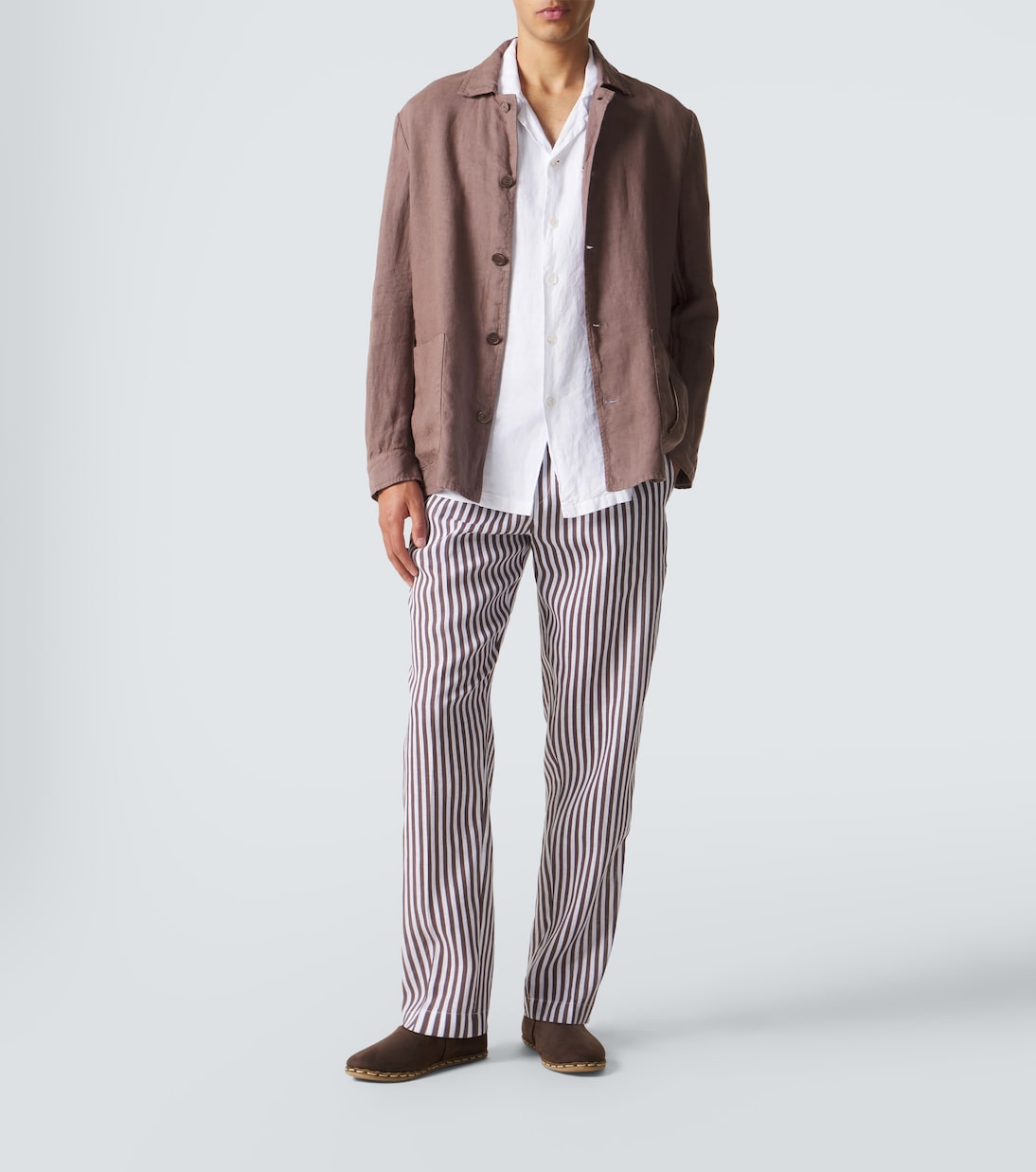 Fedeli - Striped linen straight pants