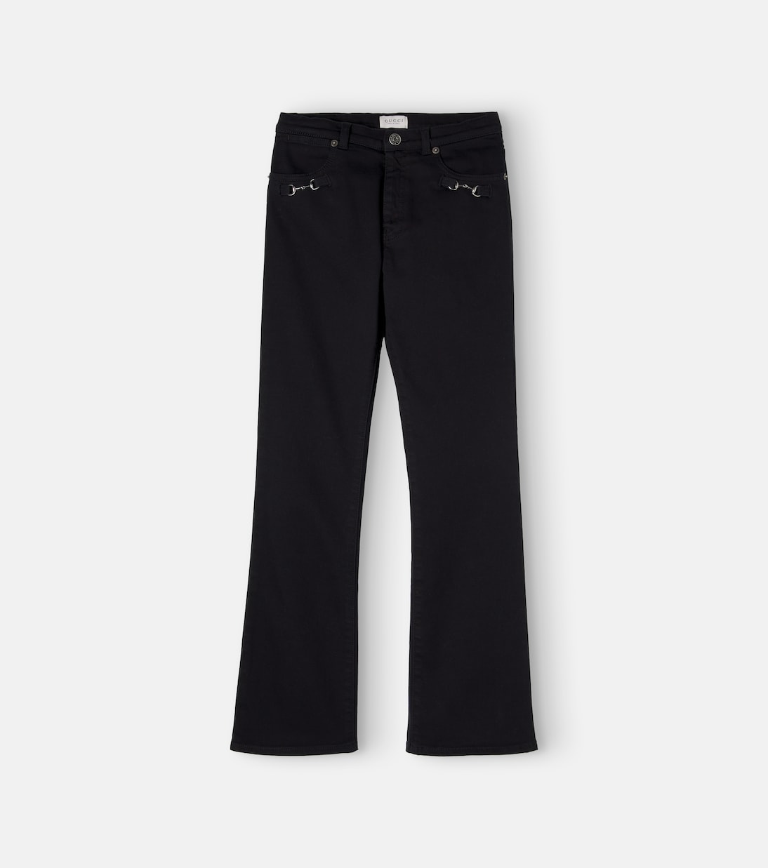 Gucci Kids - Horsebit cotton-blend jeans
