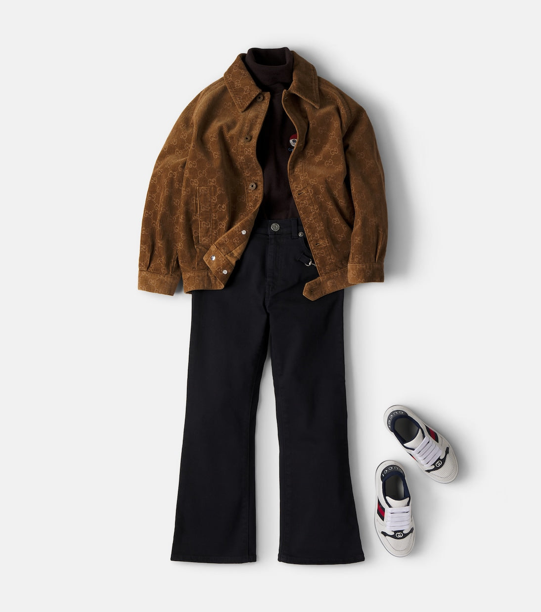 Gucci Kids - Horsebit cotton-blend jeans