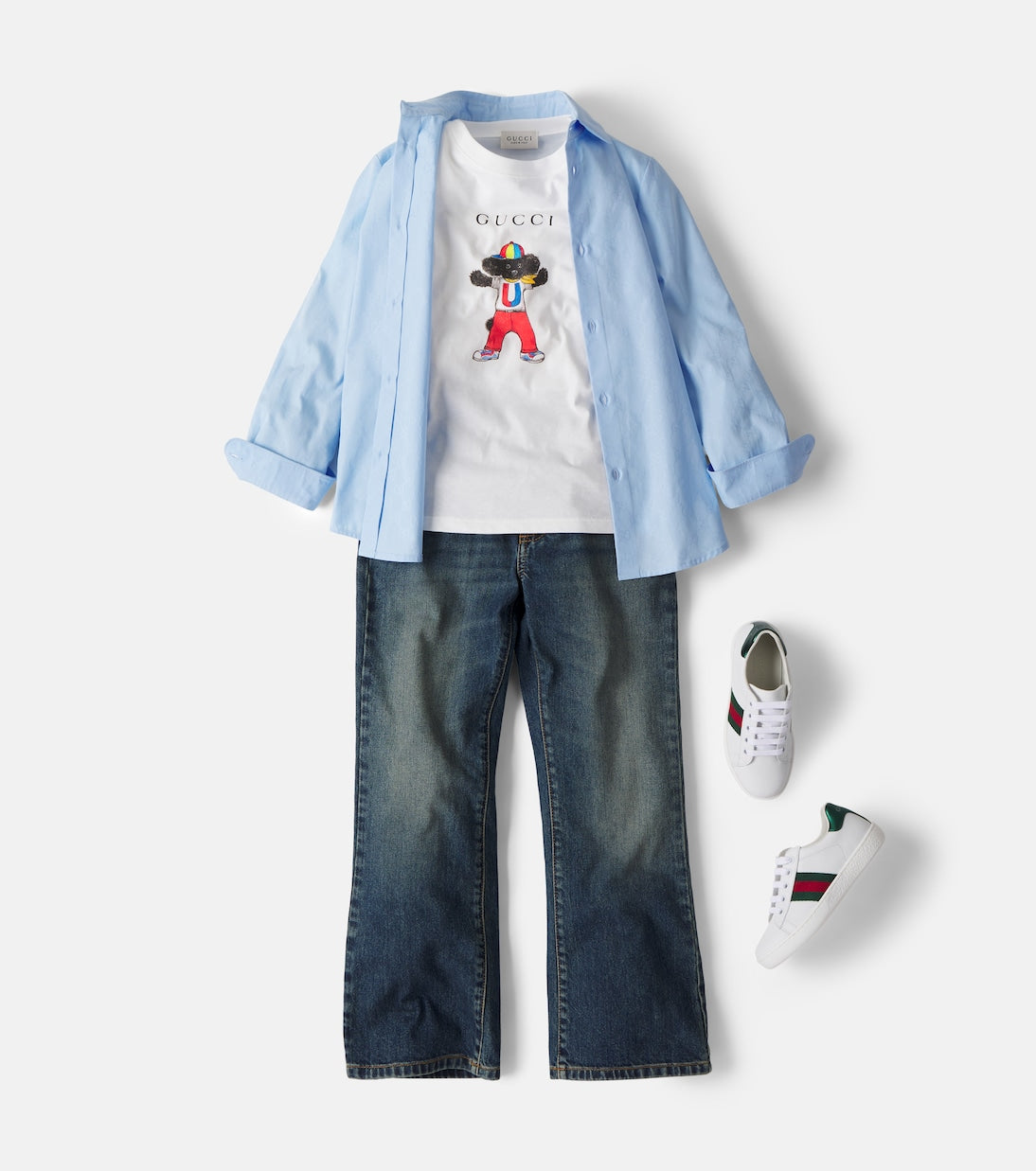 Gucci Kids - GG jacquard cotton shirt