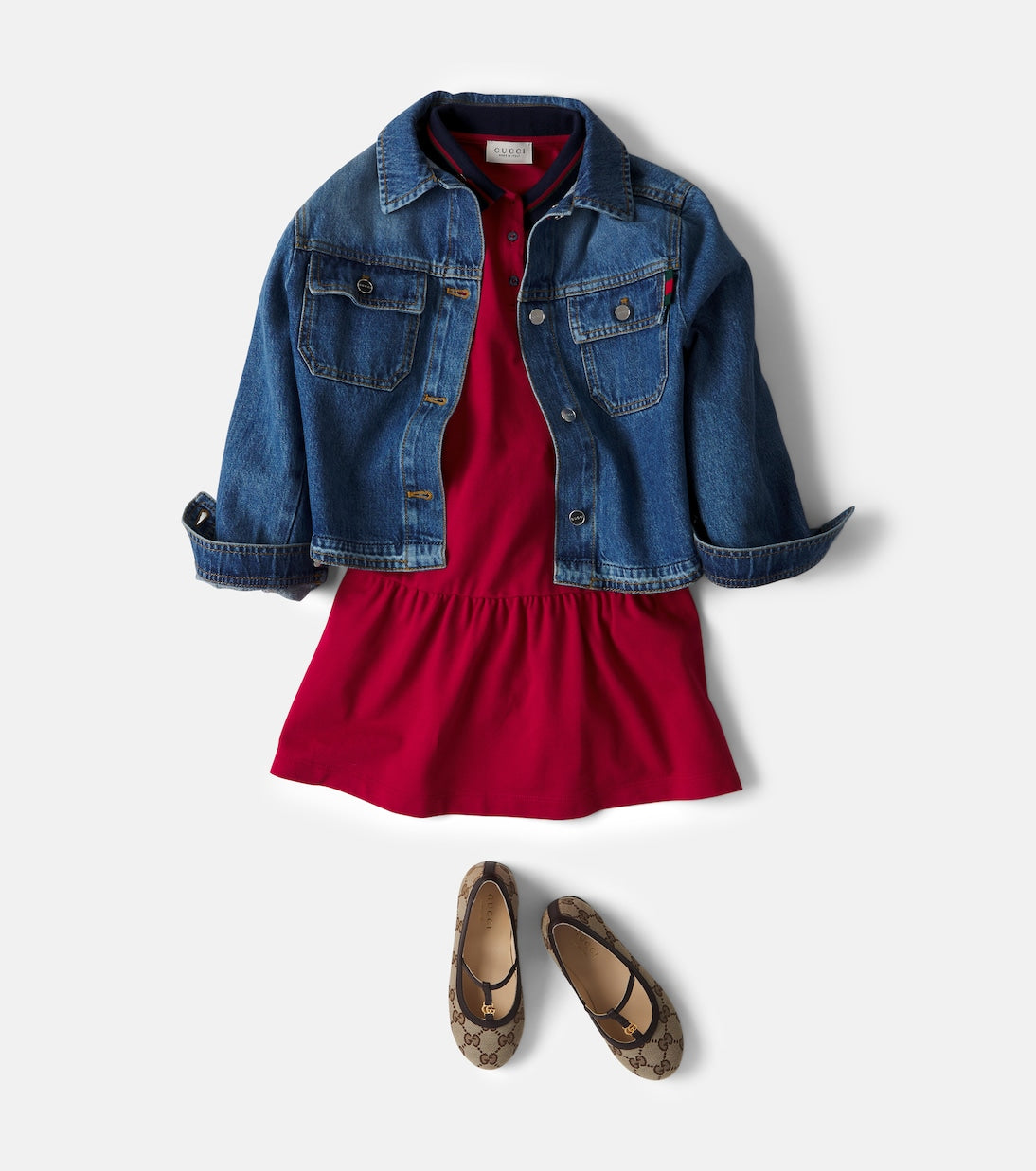 Gucci Kids - Cotton-blend polo dress