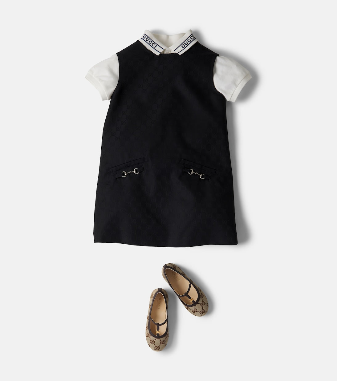 Gucci Kids - Horsebit GG cotton jacquard dress