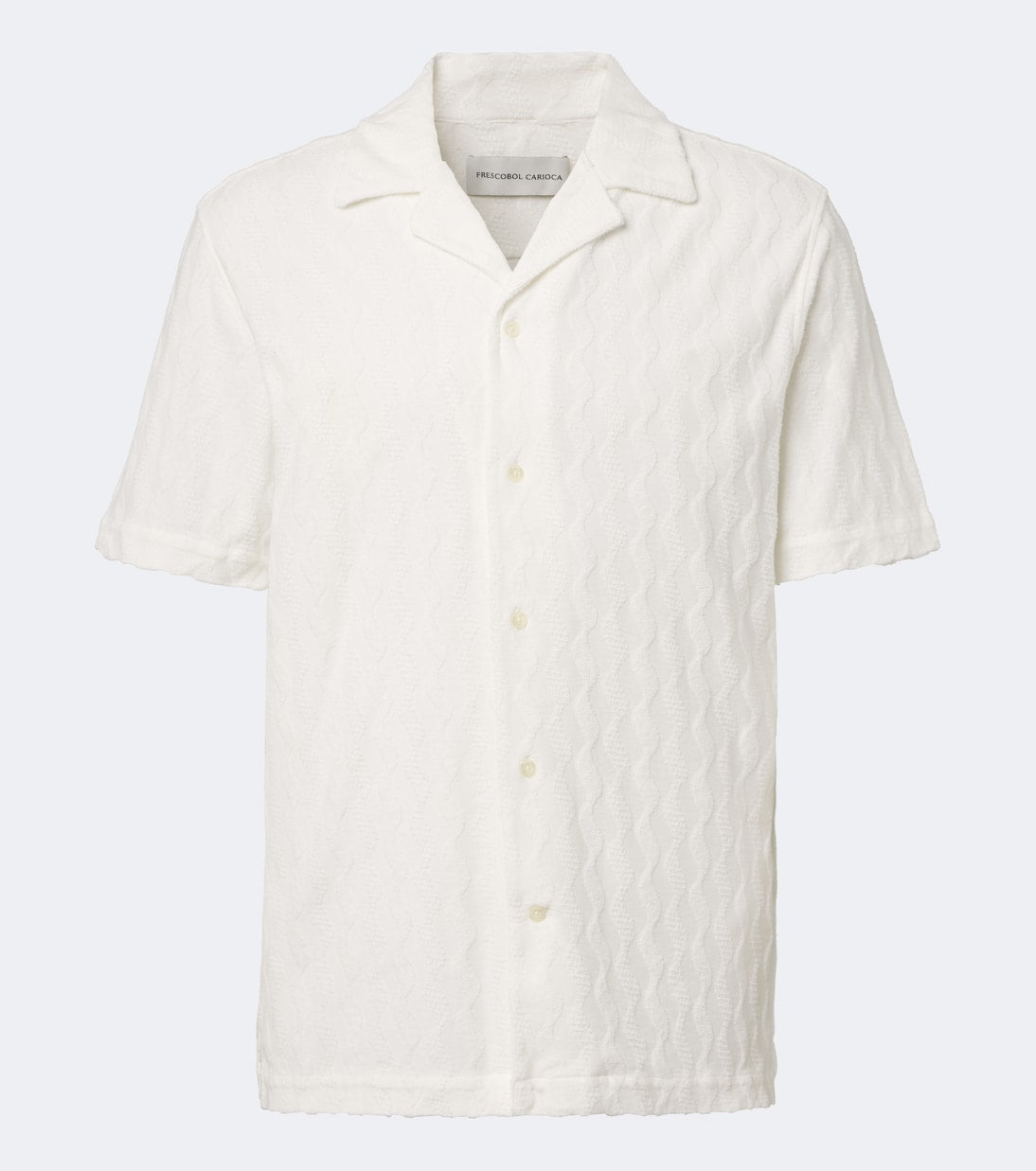 Frescobol Carioca - Terry-trimmed cotton-blend bowling shirt