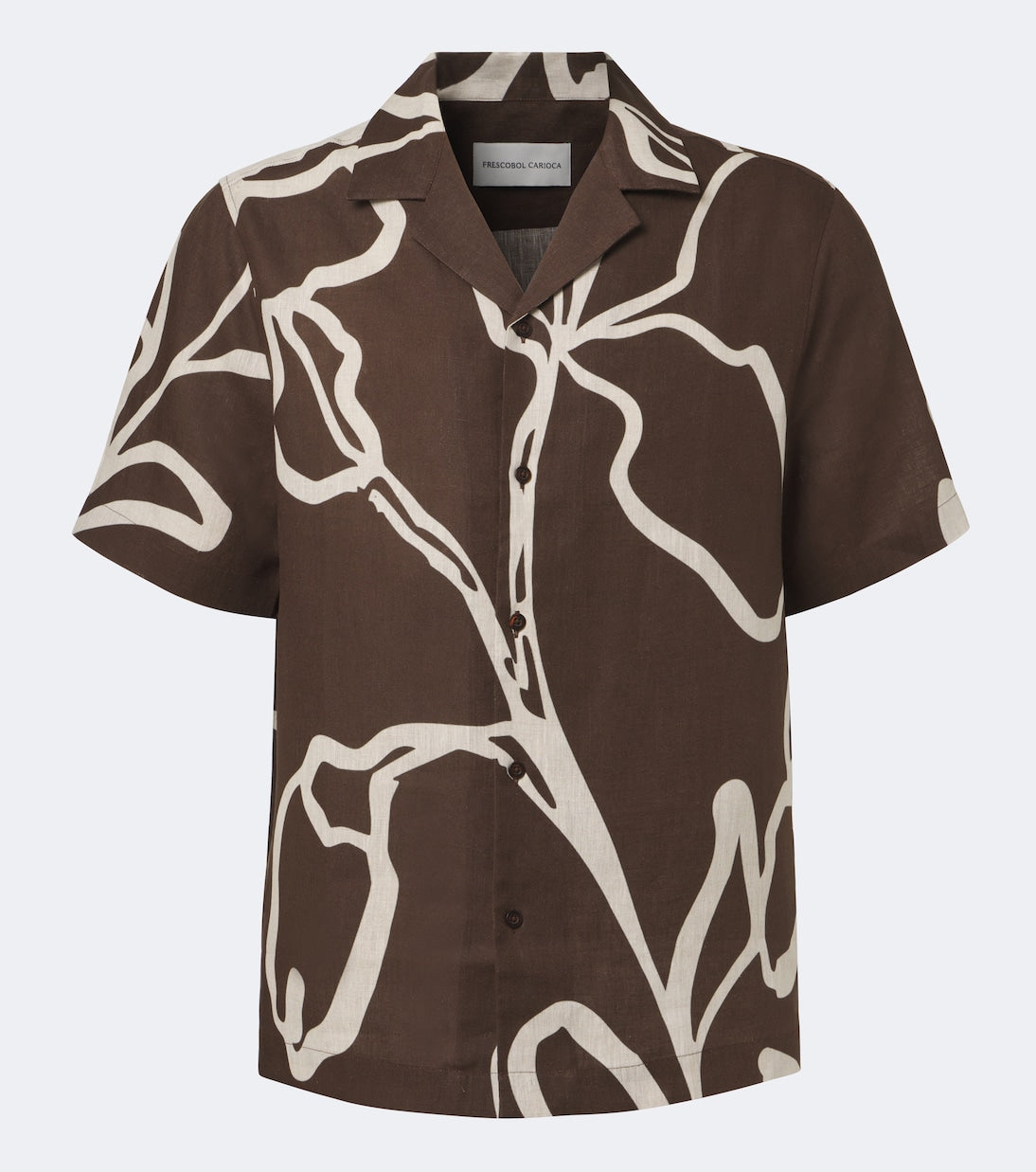 Frescobol Carioca - Printed linen bowling shirt