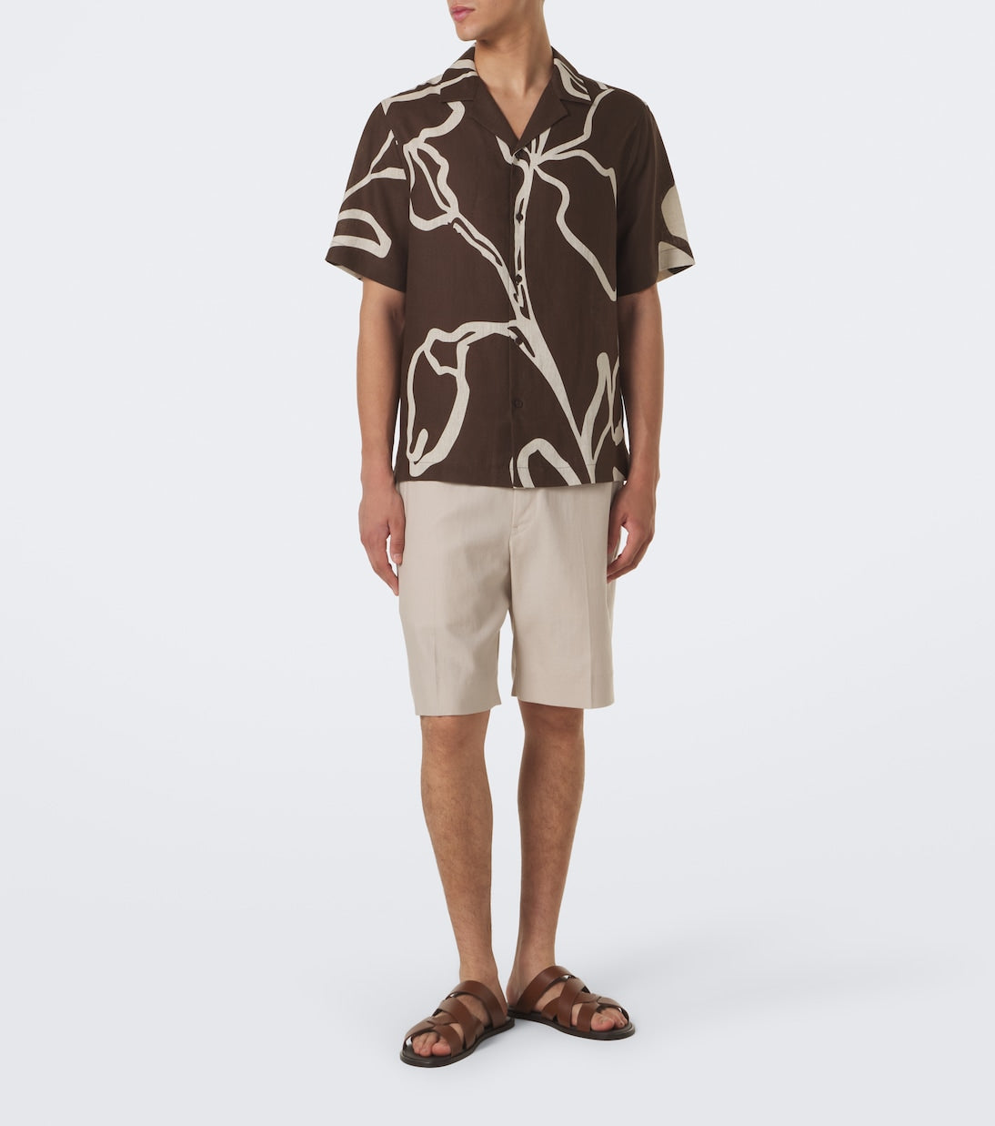 Frescobol Carioca - Printed linen bowling shirt