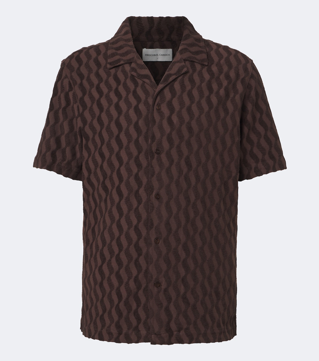 Frescobol Carioca - Terry-trimmed cotton-blend bowling shirt