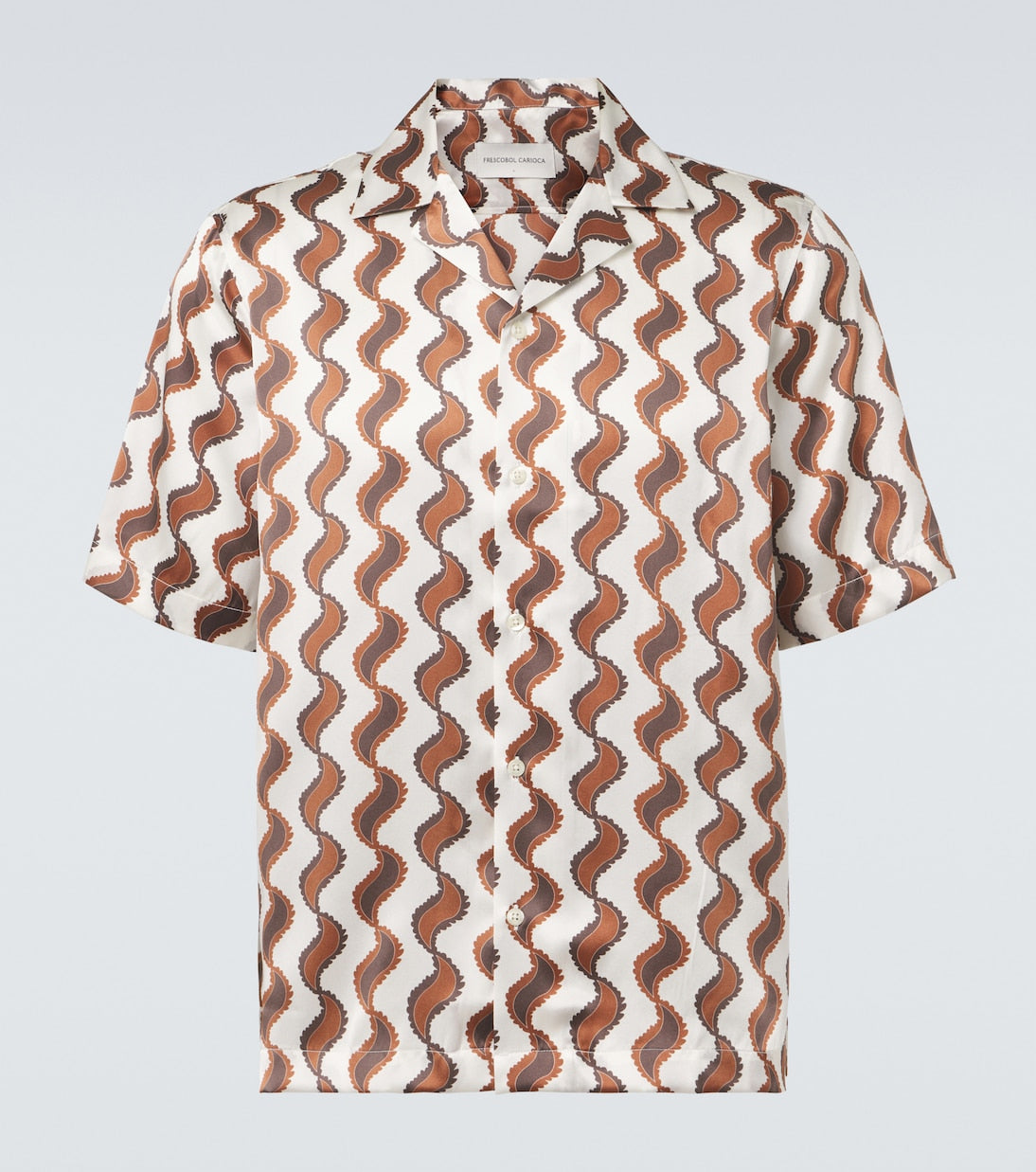 Frescobol Carioca - Roberto printed silk bowling shirt