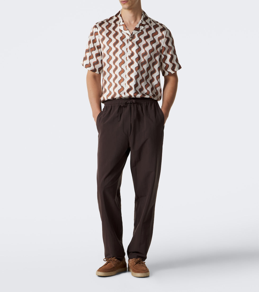 Frescobol Carioca - Roberto printed silk bowling shirt