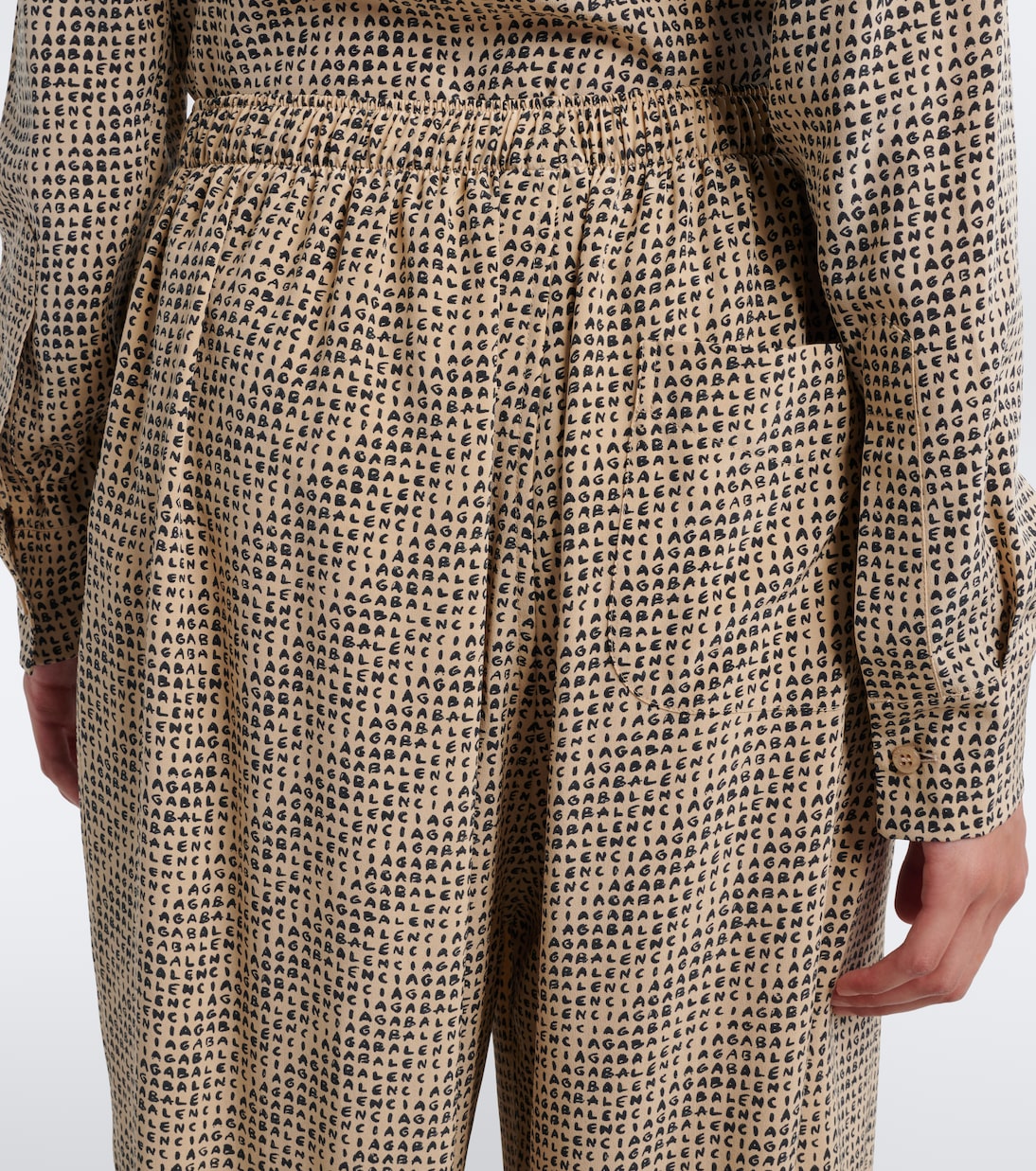 Balenciaga - Logo silk pajama pants