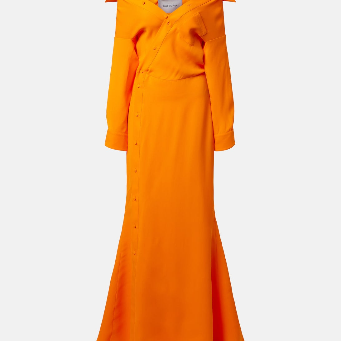 Balenciaga - Off-shoulder silk gown