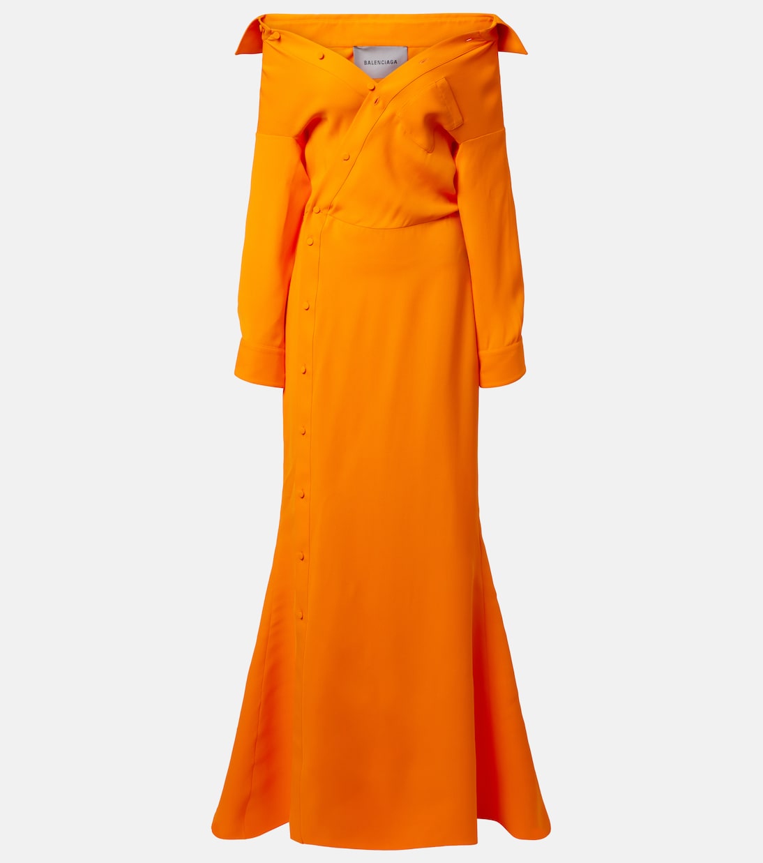 Balenciaga - Off-shoulder silk gown