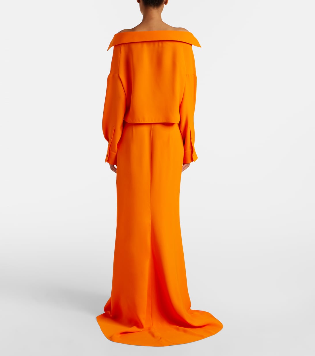 Balenciaga - Off-shoulder silk gown