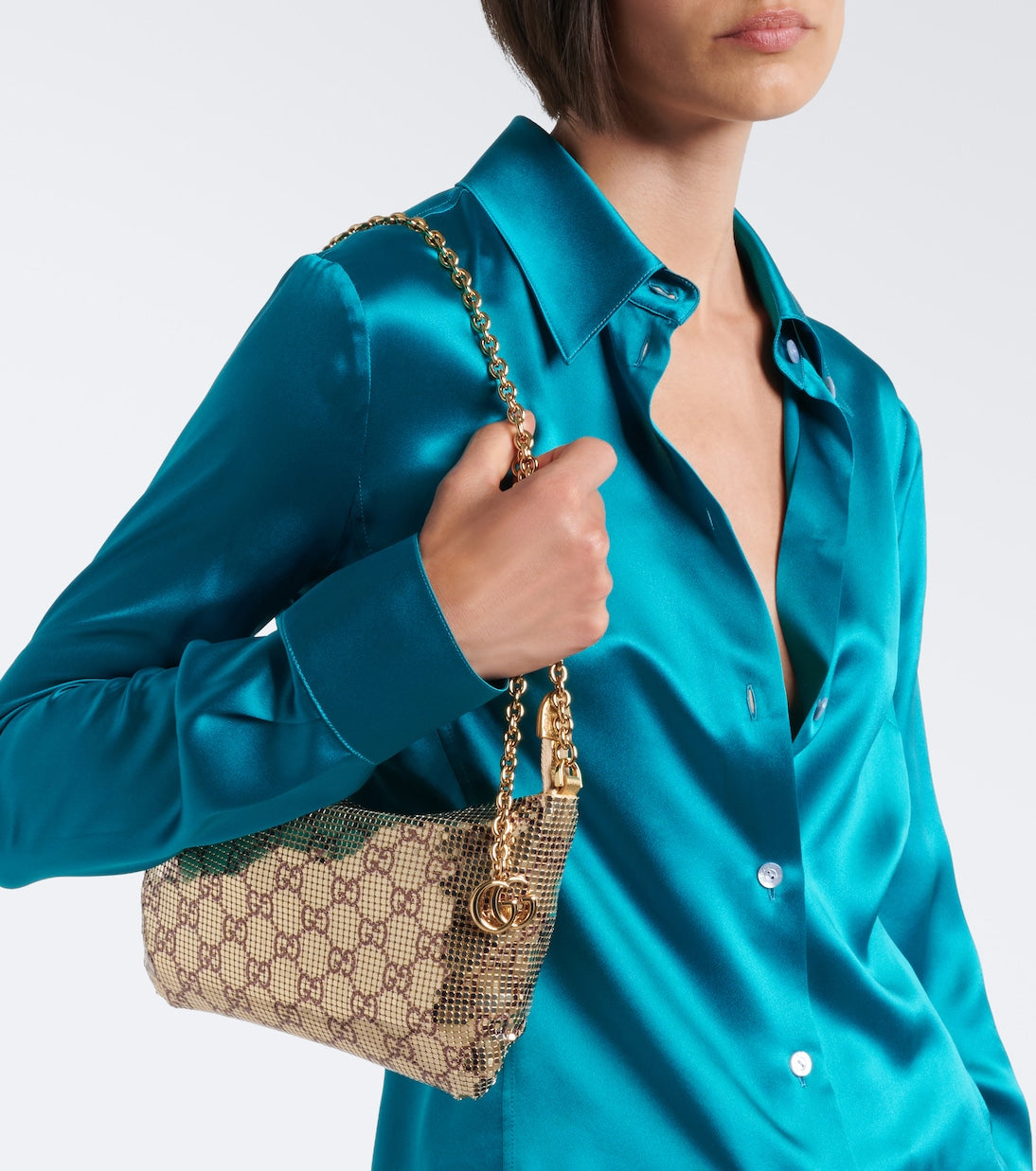 Gucci - GG mesh shoulder bag