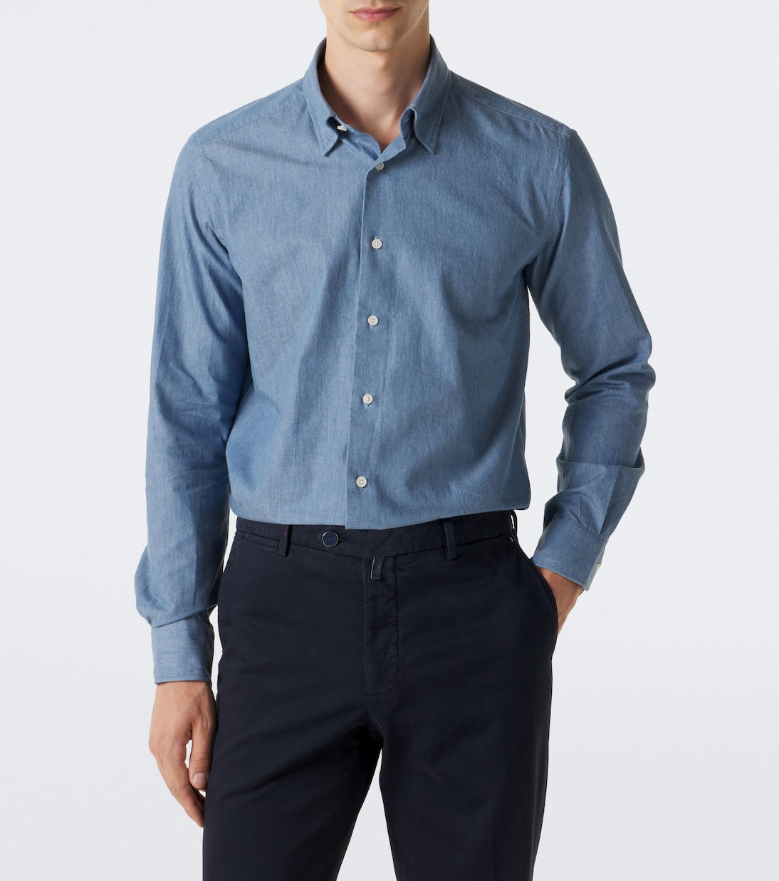 Slowear - Cotton chambray shirt