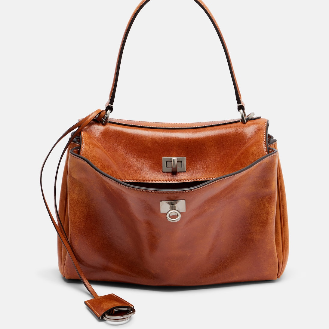 Balenciaga - Rodeo Small leather top-handle bag
