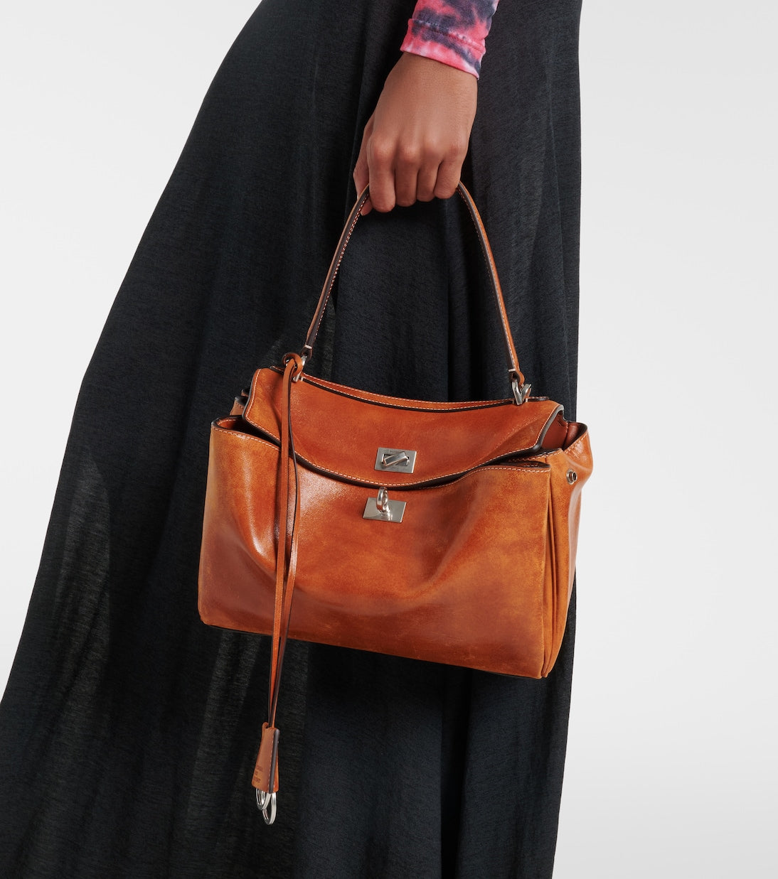Balenciaga - Rodeo Small leather top-handle bag