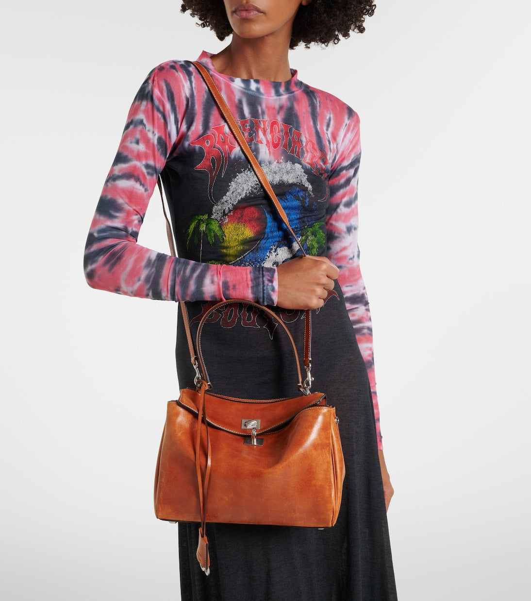 Balenciaga - Rodeo Small leather top-handle bag
