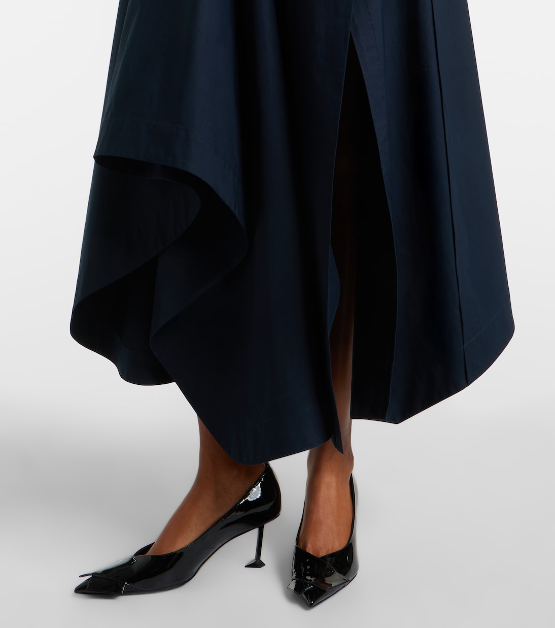 Givenchy - Asymmetric cotton poplin maxi skirt