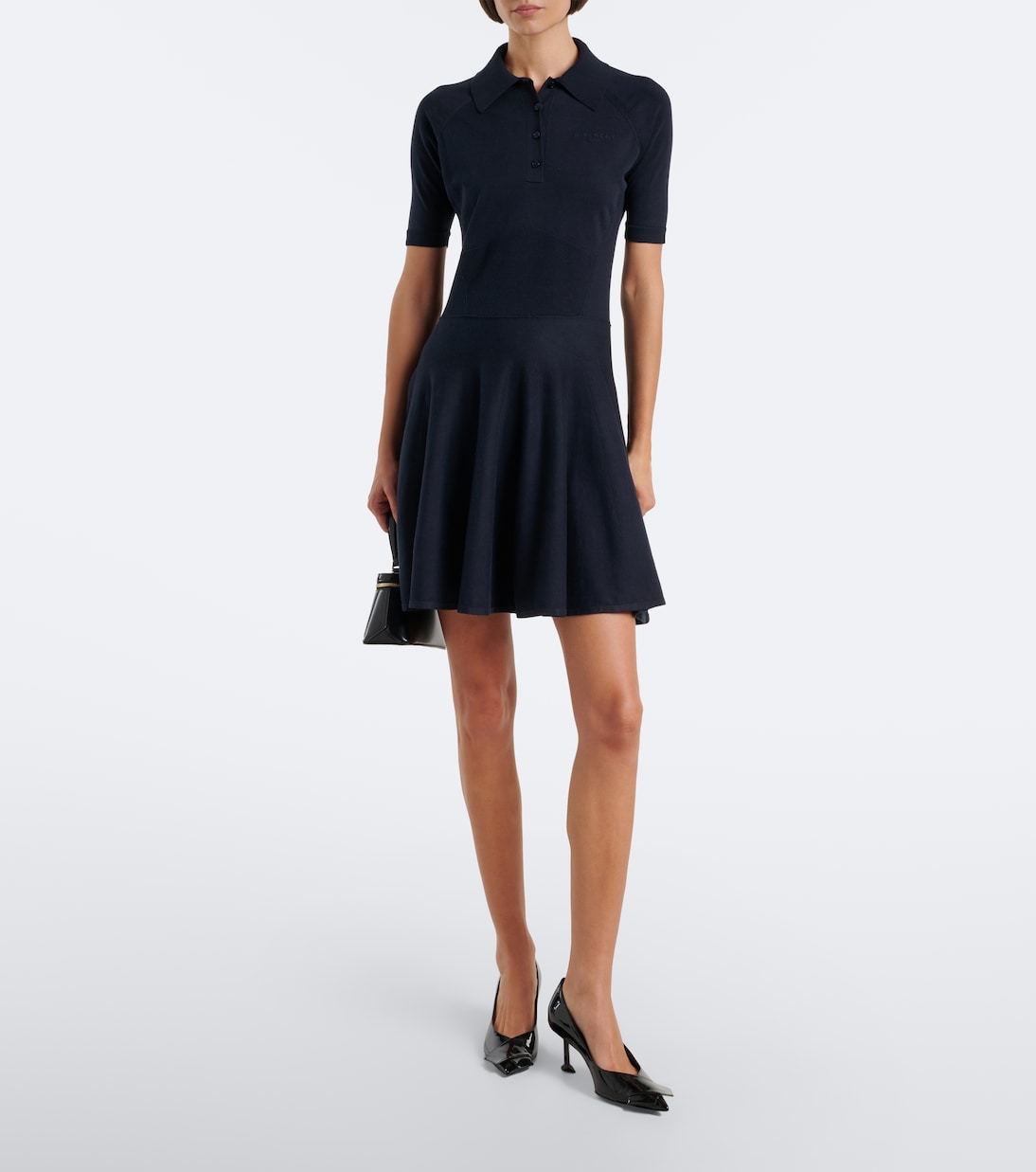 Givenchy - Cotton and silk-blend polo dress